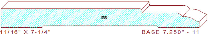Baseboard 7-1/4" - 11 Baseboard 7-1/4" - 11