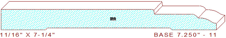 Baseboard 7-1/4" - 11