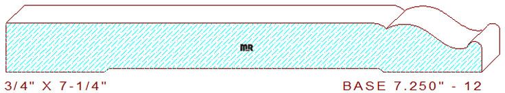 Baseboard 7-1/4" - 12 Baseboard 7-1/4" - 12