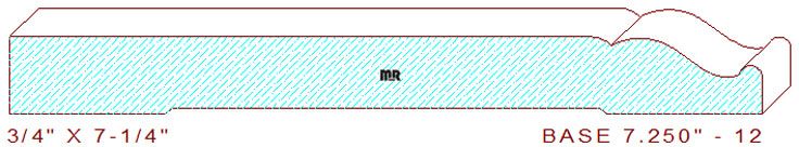 Baseboard 7-1/4" - 12