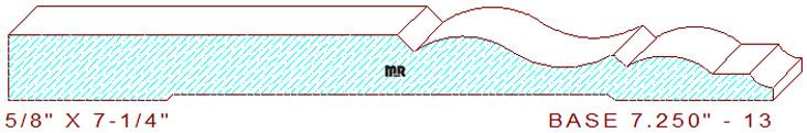 Baseboard 7-1/4" - 13 Baseboard 7-1/4" - 13