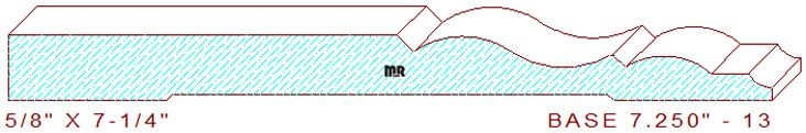 Baseboard 7-1/4" - 13