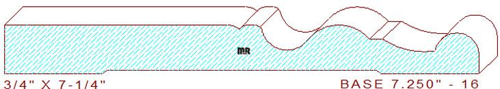 Baseboard 7-1/4" - 16