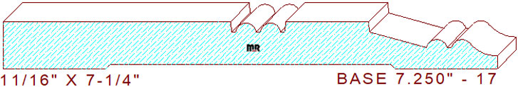 Baseboard 7-1/4" - 17