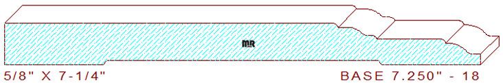 Baseboard 7-1/4" - 18 Baseboard 7-1/4" - 18