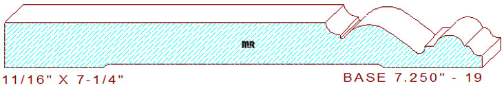 Baseboard 7-1/4" - 19