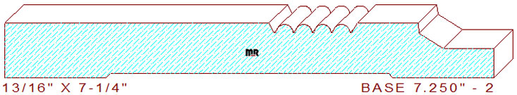 Baseboard 7-1/4" - 2 Baseboard 7-1/4" - 2