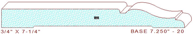 Baseboard 7-1/4" - 20 Baseboard 7-1/4" - 20