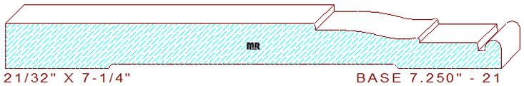 Baseboard 7-1/4" - 21 Baseboard 7-1/4" - 21