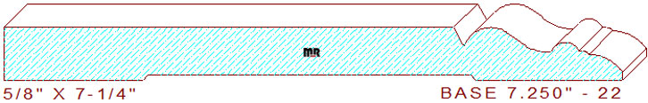 Baseboard 7-1/4" - 22 Baseboard 7-1/4" - 22