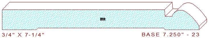 Baseboard 7-1/4" - 23 Baseboard 7-1/4" - 23