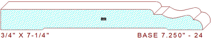 Baseboard 7-1/4" - 24