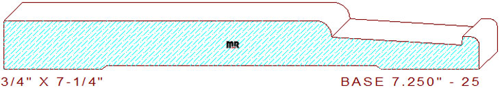 Baseboard 7-1/4" - 25 Baseboard 7-1/4" - 25
