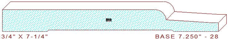Baseboard 7-1/4" - 28 Baseboard 7-1/4" - 28