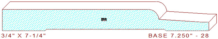 Baseboard 7-1/4" - 28