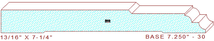 Baseboard 7-1/4" - 30 Baseboard 7-1/4" - 30