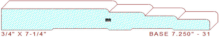 Baseboard 7-1/4" - 31 Baseboard 7-1/4" - 31