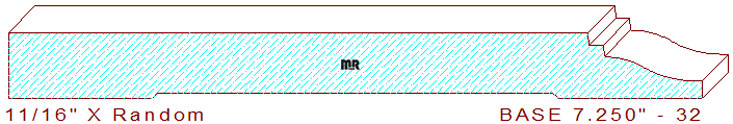 Baseboard 7-1/4" - 32 Baseboard 7-1/4" - 32