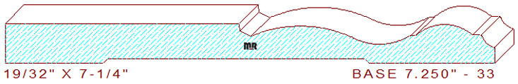 Baseboard 7-1/4" - 33 Baseboard 7-1/4" - 33
