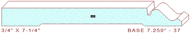 Baseboard 7-1/4" - 37 Baseboard 7-1/4" - 37