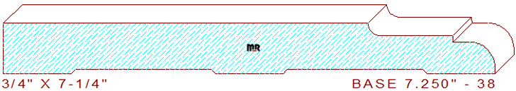 Baseboard 7-1/4" - 38 Baseboard 7-1/4" - 38