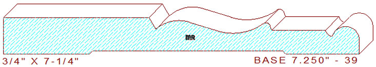 Baseboard 7-1/4" - 39 Baseboard 7-1/4" - 39