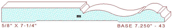 Baseboard 7-1/4" - 43