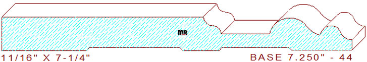 Baseboard 7-1/4" - 44 Baseboard 7-1/4" - 44