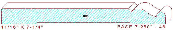 Baseboard 7-1/4" - 46 Baseboard 7-1/4" - 46