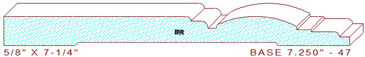 Baseboard 7-1/4" - 47 Baseboard 7-1/4" - 47