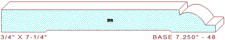 Baseboard 7-1/4" - 48 Baseboard 7-1/4" - 48