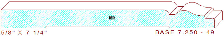 Baseboard 7-1/4" - 49 Baseboard 7-1/4" - 49