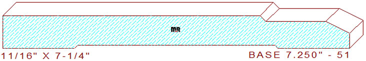 Baseboard 7-1/4" - 51