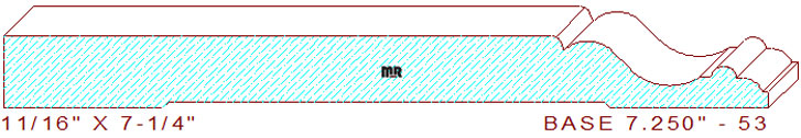 Baseboard 7-1/4" - 53 Baseboard 7-1/4" - 53