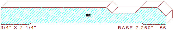 Baseboard 7-1/4" - 55 Baseboard 7-1/4" - 55
