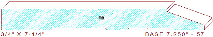 Baseboard 7-1/4" - 57 Baseboard 7-1/4" - 57