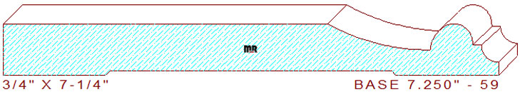 Baseboard 7-1/4" - 59 Baseboard 7-1/4" - 59