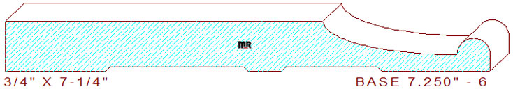 Baseboard 7-1/4" - 6