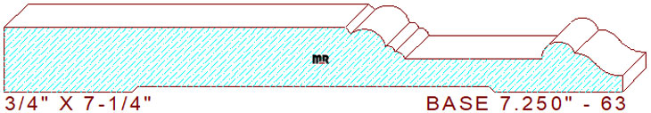 Baseboard 7-1/4" - 63 Baseboard 7-1/4" - 63