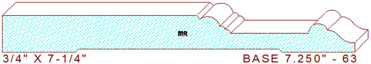 Baseboard 7-1/4" - 63