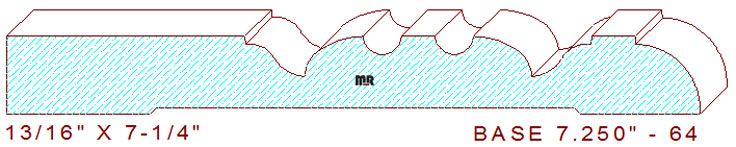 Baseboard 7-1/4" - 64 Baseboard 7-1/4" - 64