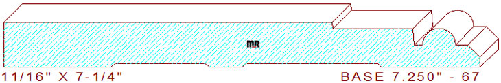 Baseboard 7-1/4" - 67