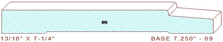 Baseboard 7-1/4" - 69 Baseboard 7-1/4" - 69