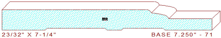 Baseboard 7-1/4" - 71 Baseboard 7-1/4" - 71