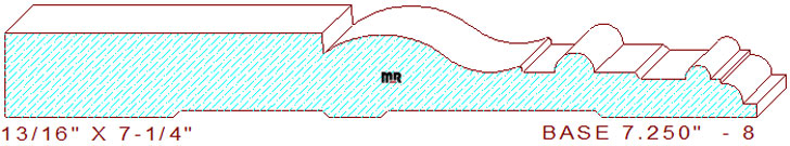 Baseboard 7-1/4" - 8 Baseboard 7-1/4" - 8