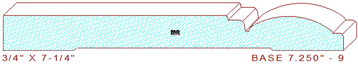 Baseboard 7-1/4" - 9