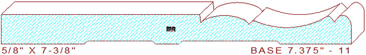 Baseboard 7-3/8" - 11 Baseboard 7-3/8" - 11
