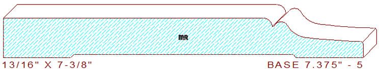 Baseboard 7-3/8" - 5 Baseboard 7-3/8" - 5