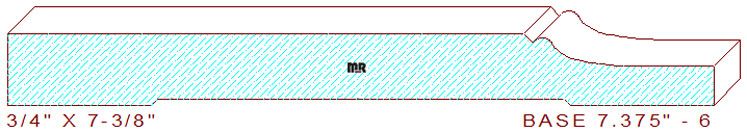 Baseboard 7-3/8" - 6 Baseboard 7-3/8" - 6
