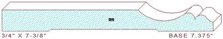 Baseboard 7-3/8" Baseboard 7-3/8"